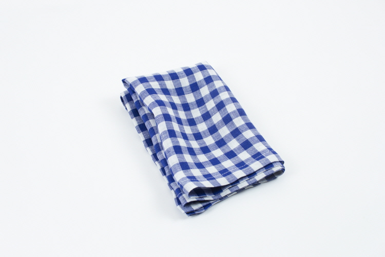 Blue ckeck linen kitchencloth